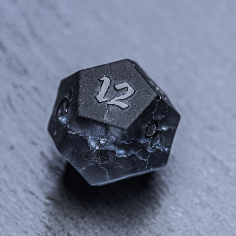 URWizards D&D Blast Dark Glass Raised Dice Set Dragon Style - Urwizards