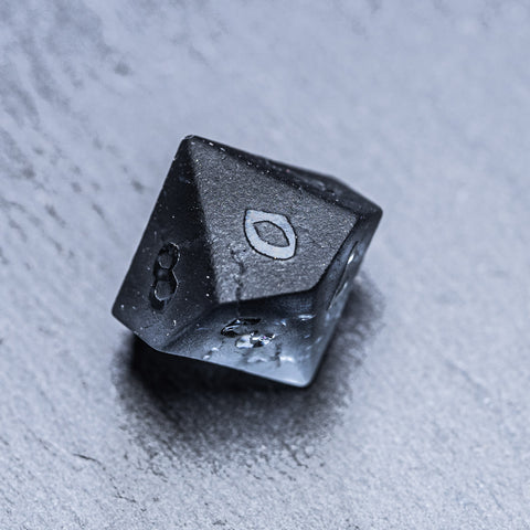 URWizards D&D Blast Dark Glass Raised Dice Set Dragon Style - Urwizards