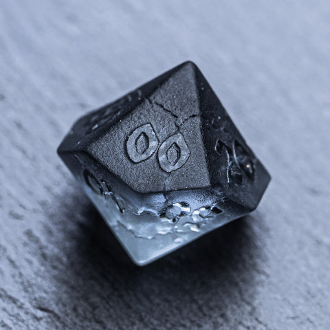 URWizards D&D Blast Dark Glass Raised Dice Set Dragon Style - Urwizards