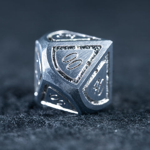 URWizards D&D Metal Dice Set Dwarf Silver Small Size - Urwizards