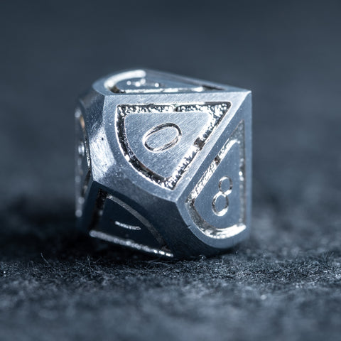 URWizards D&D Metal Dice Set Dwarf Silver Small Size - Urwizards
