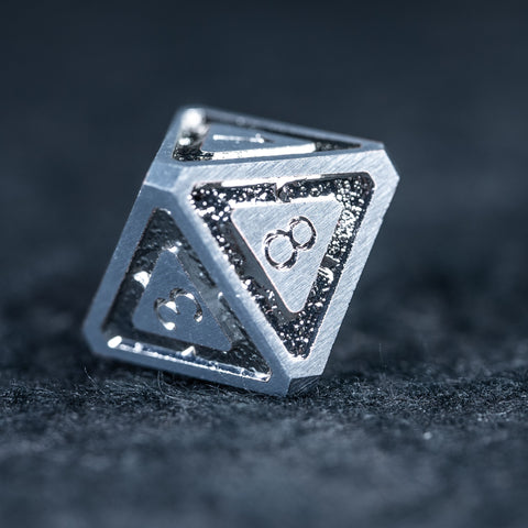 URWizards D&D Metal Dice Set Dwarf Silver Small Size - Urwizards