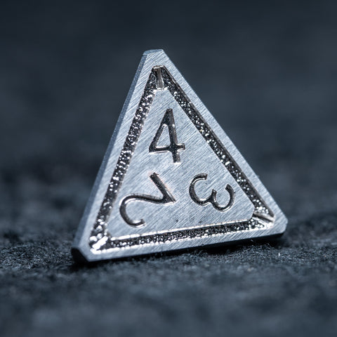 URWizards D&D Metal Dice Set Dwarf Silver Small Size - Urwizards