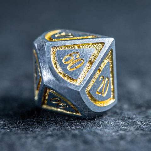 URWizards D&D Metal Dice Set Dwarf Gold Small Size - Urwizards