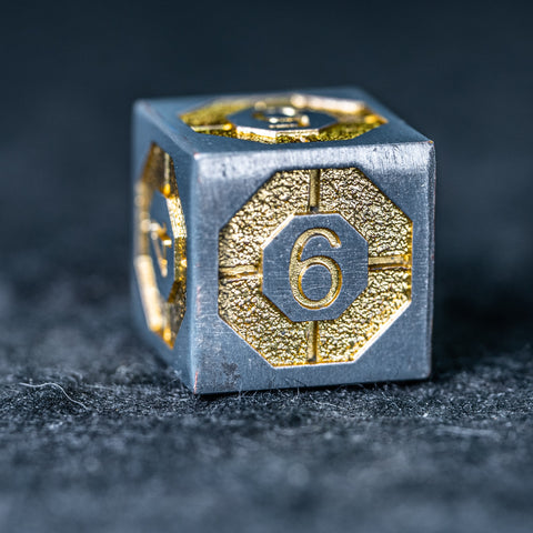 URWizards D&D Metal Dice Set Dwarf Gold Small Size - Urwizards