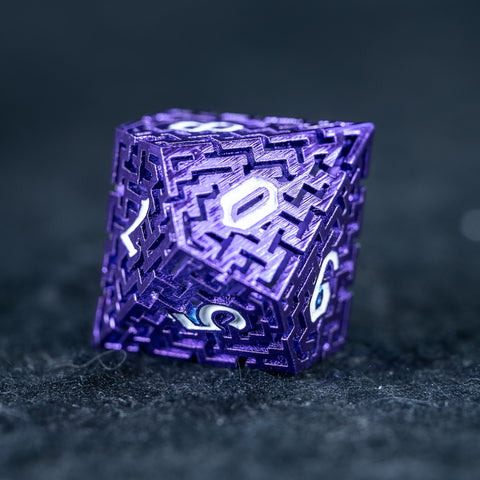 URWizards D&D Hollowed Metal Dice Set Alchemy Core Purple - Urwizards