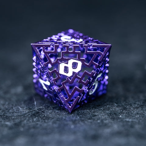 URWizards D&D Hollowed Metal Dice Set Alchemy Core Purple - Urwizards