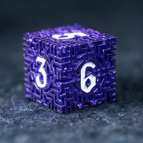 URWizards D&D Hollowed Metal Dice Set Alchemy Core Purple - Urwizards