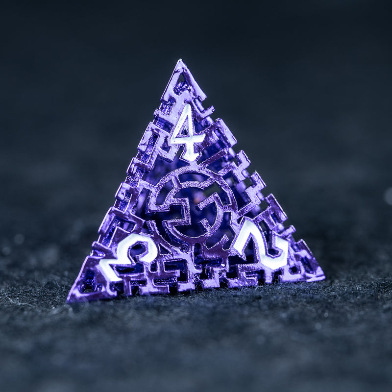 URWizards D&D Hollowed Metal Dice Set Alchemy Core Purple - Urwizards