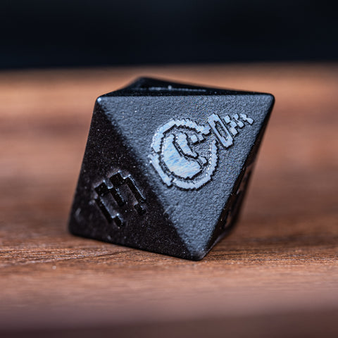 URWizards D&D Obsidian Raised Dice Set Pixel Art RPG - Urwizards
