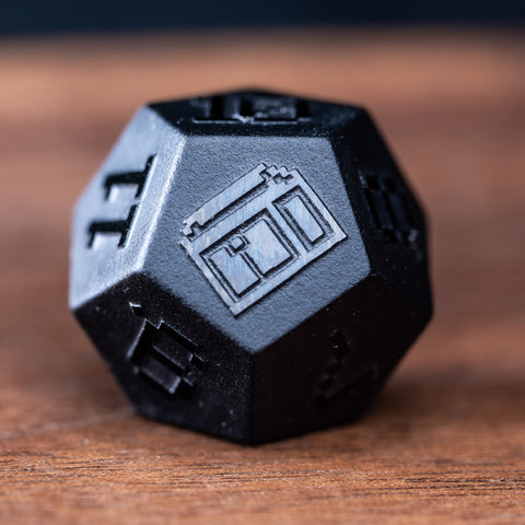 URWizards D&D Obsidian Raised Dice Set Pixel Art RPG - Urwizards