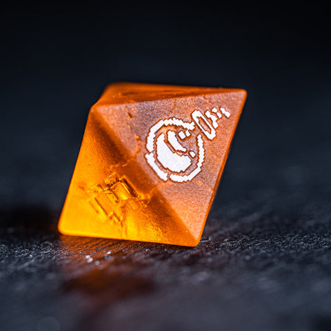URWizards D&D Lava Glass Raised Dice Set Pixel Art RPG - Urwizards