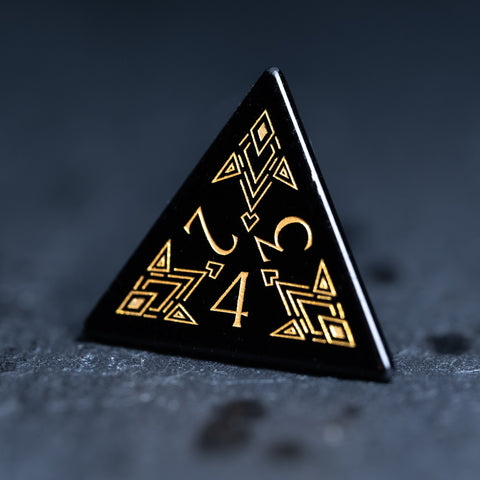 URWizards Dnd Engraved Obsidian Dice Set Bohemian Style - Urwizards
