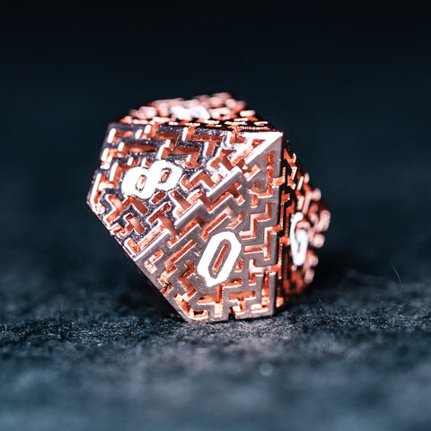 URWizards D&D Hollowed Metal Dice Set Alchemy Core Orange - Urwizards