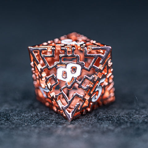 URWizards D&D Hollowed Metal Dice Set Alchemy Core Orange - Urwizards
