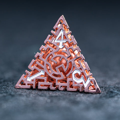URWizards D&D Hollowed Metal Dice Set Alchemy Core Orange - Urwizards