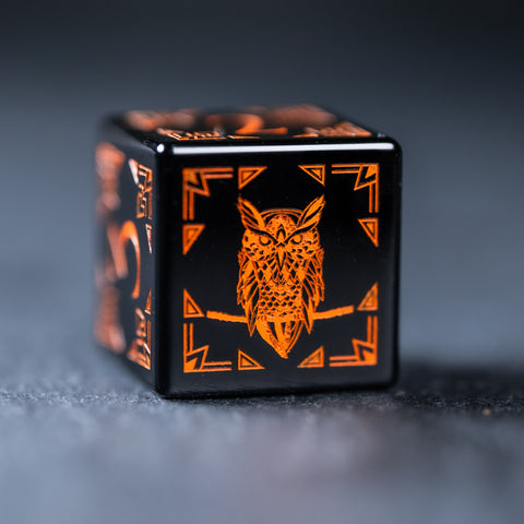 URWizards Dnd Engraved Obsidian Dice Set Bohemian Style - Urwizards