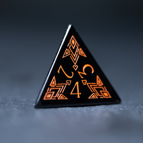 URWizards Dnd Engraved Obsidian Dice Set Bohemian Style - Urwizards