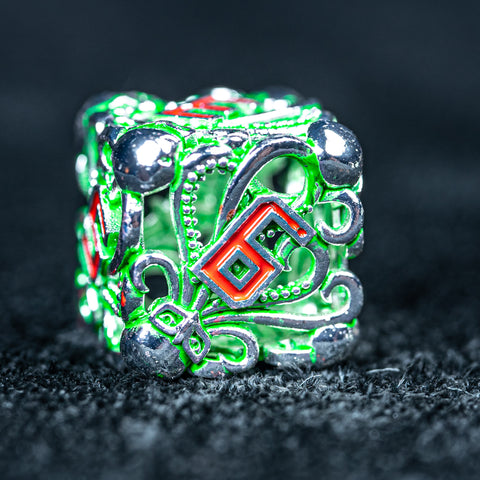 URWizards D&D Hollowed Metal Dice Set Cthulhu Green - Urwizards