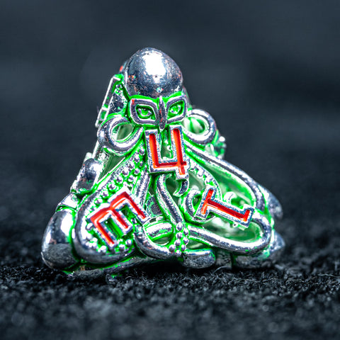 URWizards D&D Hollowed Metal Dice Set Cthulhu Green - Urwizards