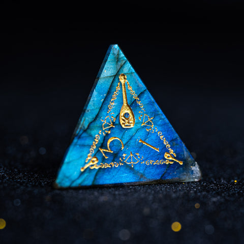 URWizards D&D Labradorite Engraved Dice Set Bard Style - Urwizards