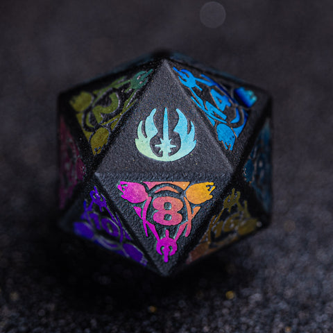 URWizards Obsidian Raised Plating Number Dice Set Star Wars - Urwizards