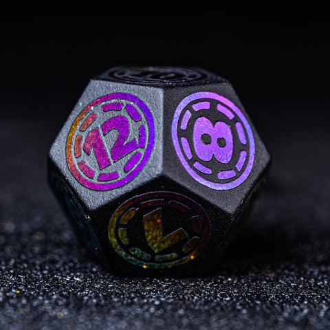 URWizards Obsidian Raised Plating Number Dice Set Star Wars - Urwizards