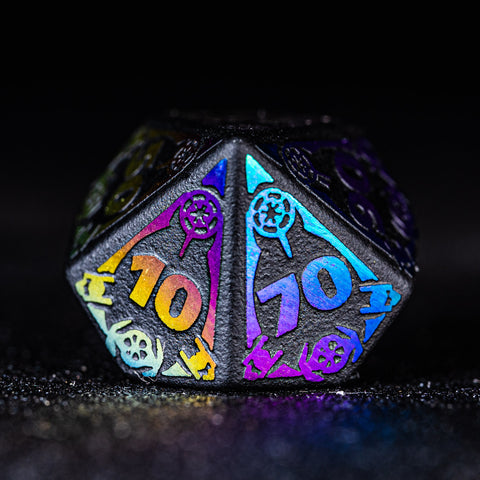 URWizards Obsidian Raised Plating Number Dice Set Star Wars - Urwizards