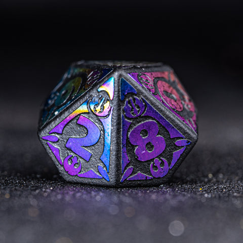 URWizards Obsidian Raised Plating Number Dice Set Star Wars - Urwizards