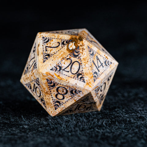 URWizards D&D Picture Jasper Engraved Dice Set Lunar Eclipse - Urwizards