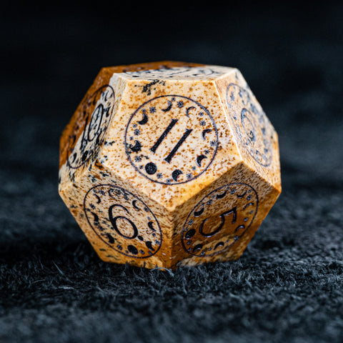 URWizards D&D Picture Jasper Engraved Dice Set Lunar Eclipse - Urwizards