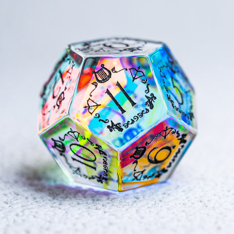 URWizards D&D Prism Glass Engraved Dice Set Bard - Urwizards