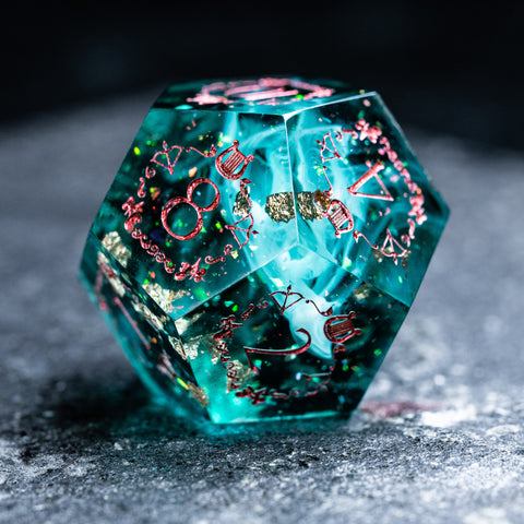 URWizards D&D Resin Eternally Forest Engraved Dice Set Bard Style - Urwizards