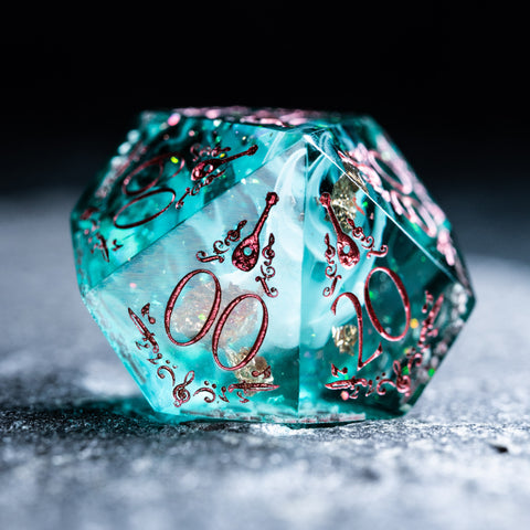 URWizards D&D Resin Eternally Forest Engraved Dice Set Bard Style - Urwizards