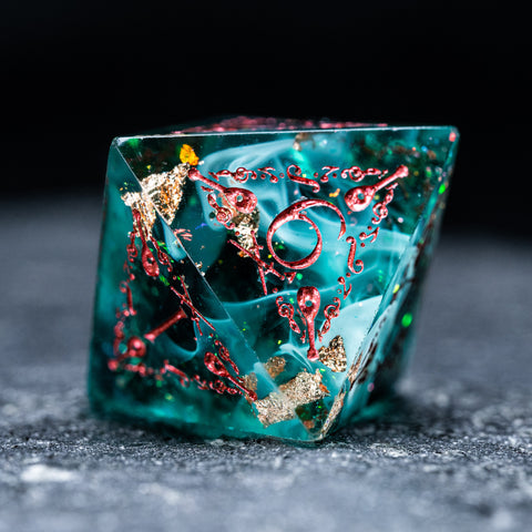 URWizards D&D Resin Eternally Forest Engraved Dice Set Bard Style - Urwizards