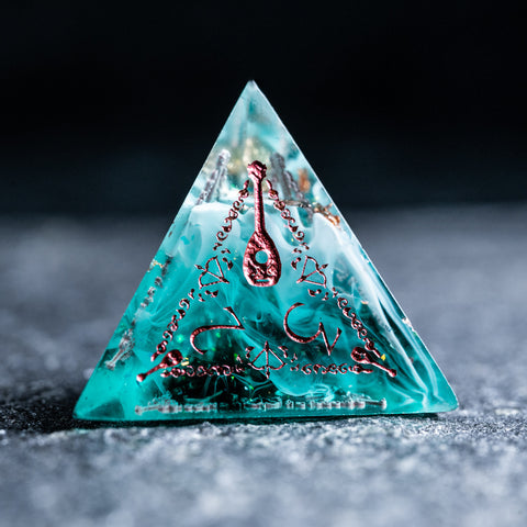 URWizards D&D Resin Eternally Forest Engraved Dice Set Bard Style - Urwizards