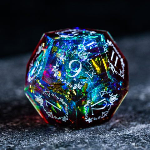 URWizards D&D Resin Toxic Engraved Dice Set Bard Style - Urwizards