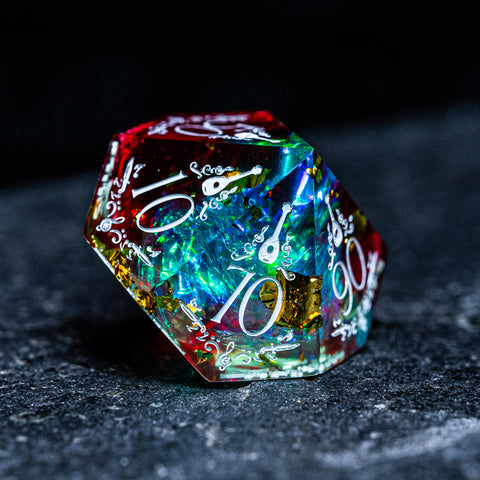 URWizards D&D Resin Toxic Engraved Dice Set Bard Style - Urwizards