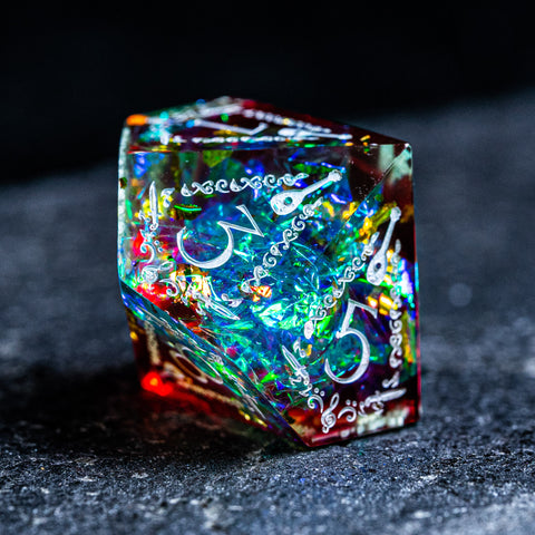 URWizards D&D Resin Toxic Engraved Dice Set Bard Style - Urwizards