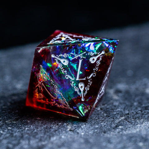 URWizards D&D Resin Toxic Engraved Dice Set Bard Style - Urwizards
