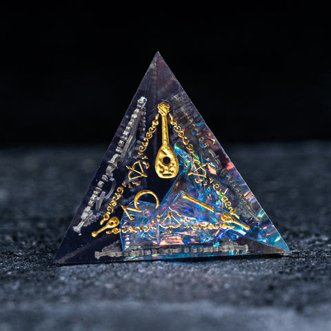 URWizards D&D Resin Night Neon Engraved Dice Set Bard Style - Urwizards