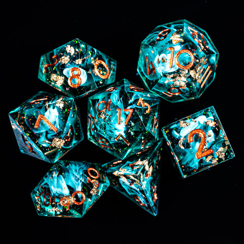 URWizards D&D Sharp Edge Eternal Forest Resin Dice Set - Urwizards