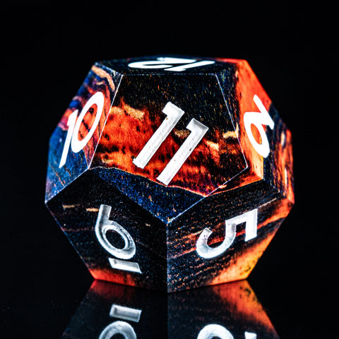 URWizards D&D Stabilized Wood Dice Set Phoenix - Urwizards