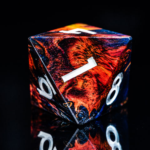 URWizards D&D Stabilized Wood Dice Set Phoenix - Urwizards