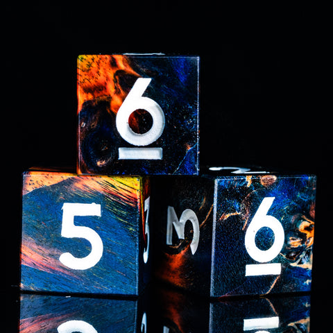 URWizards D&D Stabilized Wood Dice Set Phoenix - Urwizards
