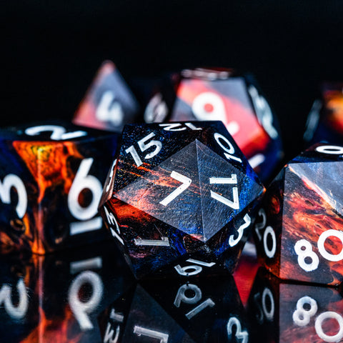 URWizards D&D Stabilized Wood Dice Set Phoenix - Urwizards