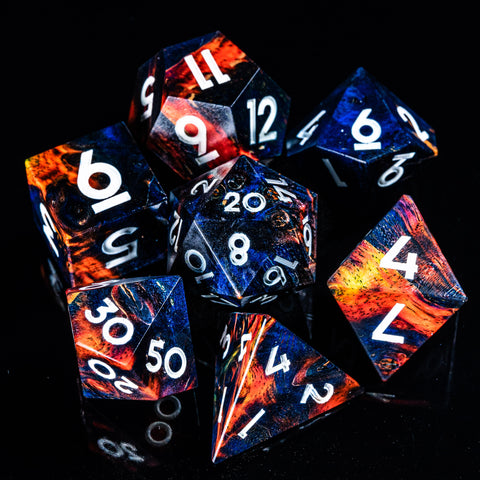 URWizards D&D Stabilized Wood Dice Set Phoenix - Urwizards