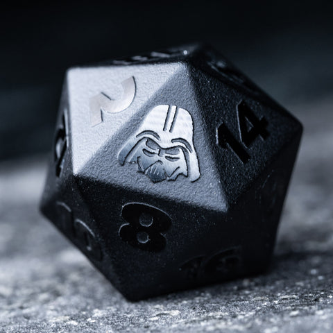 URWizards D&D Obsidian Gemstone Raised Dice Set Darth Vader - Urwizards