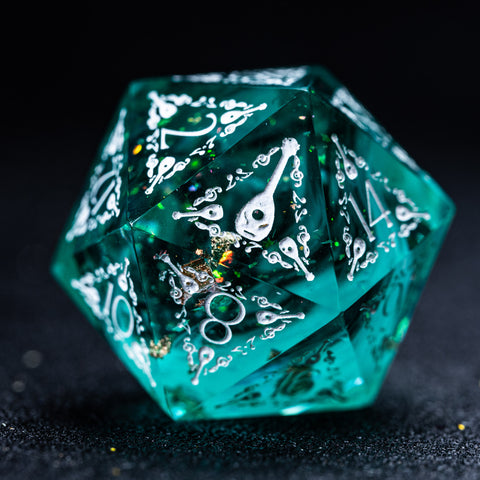 URWizards D&D Resin Eternal Forest Engraved Dice Set Bard Style - Urwizards