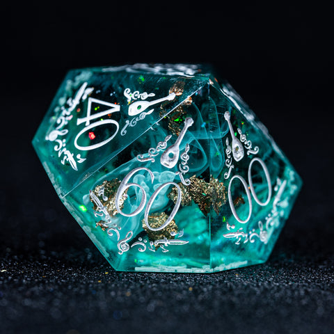 URWizards D&D Resin Eternal Forest Engraved Dice Set Bard Style - Urwizards